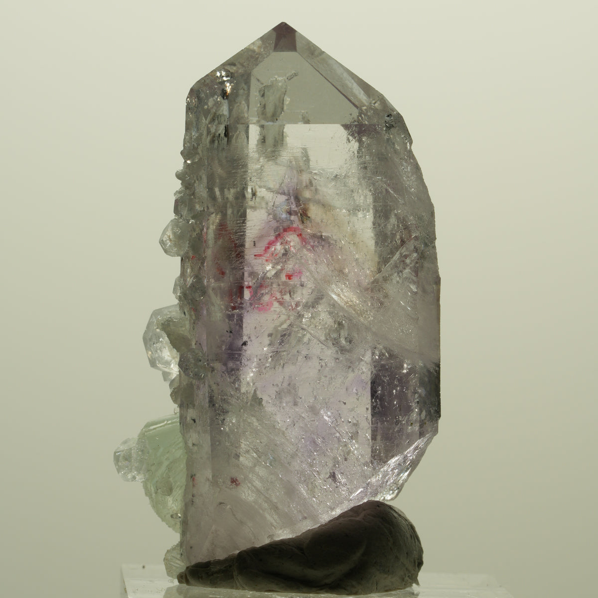 Enhydro Lemurian Phantom Amethyst, Analcim Prehnit 1x Blase Streep Mine Namibia 44*25*13mm #15232