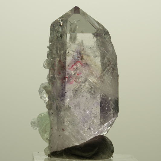 Enhydro Lemurian Phantom Amethyst, Analcim Prehnit 1x Blase Streep Mine Namibia 44*25*13mm #15232