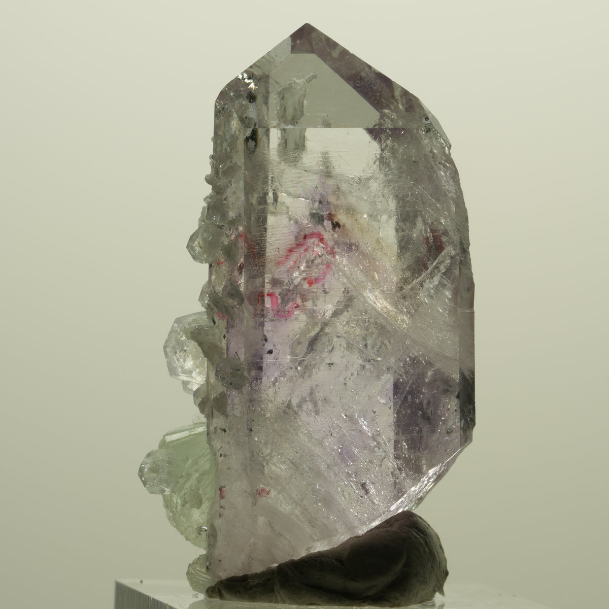Enhydro Lemurian Phantom Amethyst, Analcim Prehnit 1x Blase Streep Mine Namibia 44*25*13mm #15232
