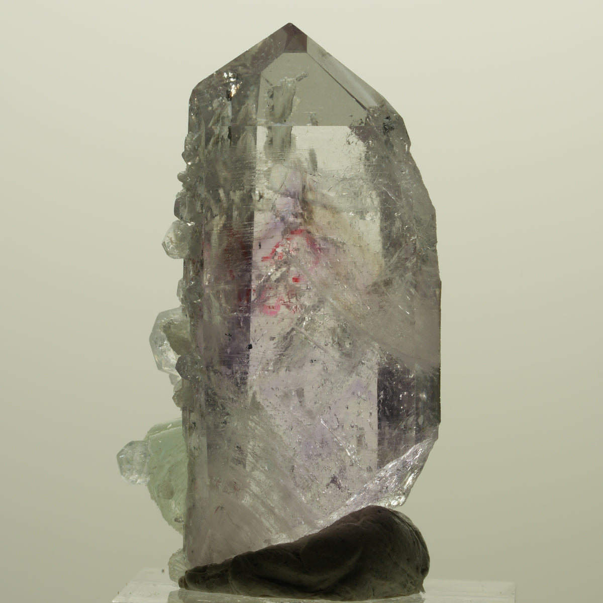 Enhydro Lemurian Phantom Amethyst, Analcim Prehnit 1x Blase Streep Mine Namibia 44*25*13mm #15232