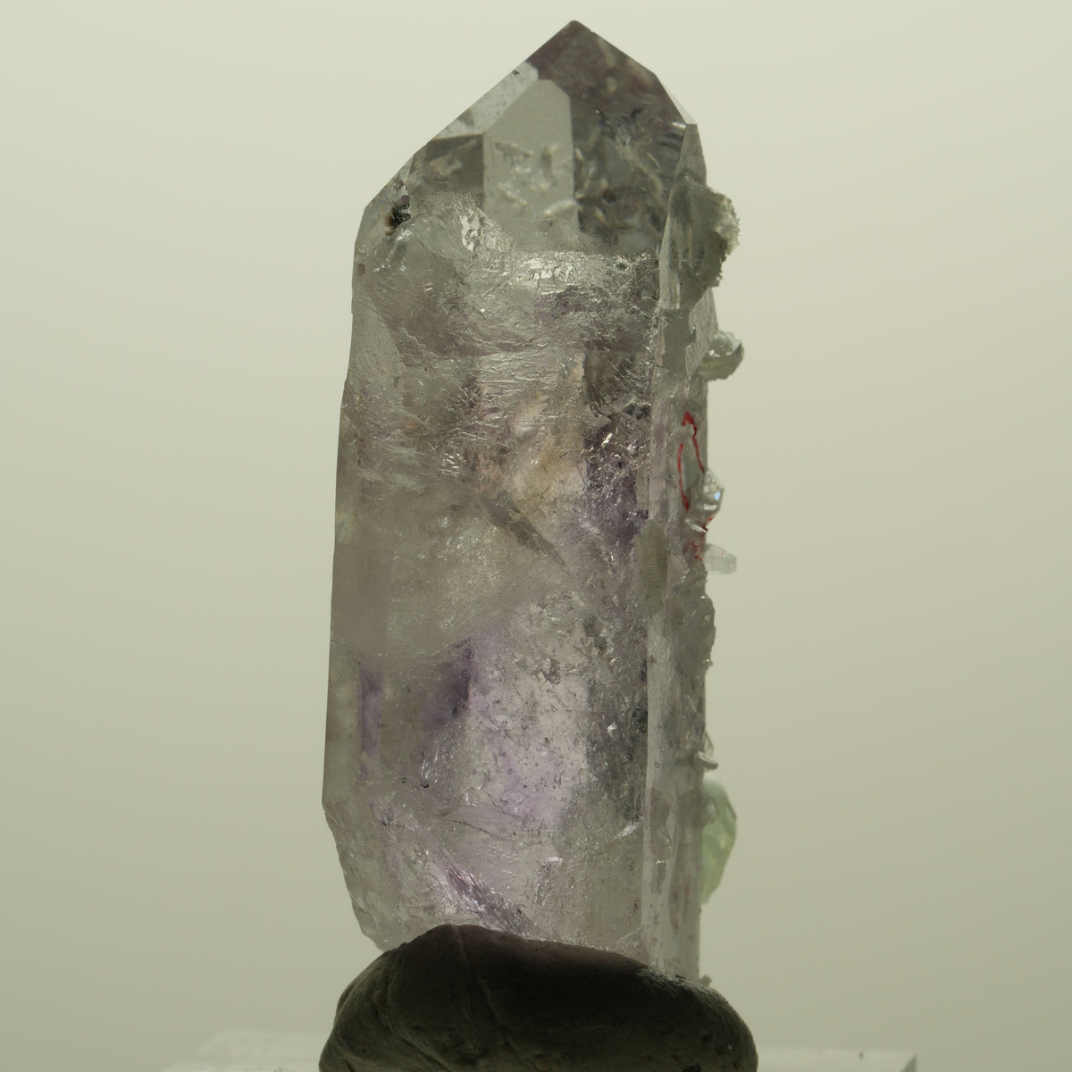 Enhydro Lemurian Phantom Amethyst, Analcim Prehnit 1x Blase Streep Mine Namibia 44*25*13mm #15232