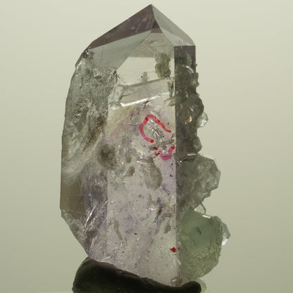 Enhydro Lemurian Phantom Amethyst, Analcim Prehnit 1x Blase Streep Mine Namibia 44*25*13mm #15232