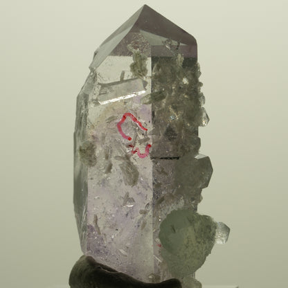 Enhydro Lemurian Phantom Amethyst, Analcim Prehnit 1x Blase Streep Mine Namibia 44*25*13mm #15232
