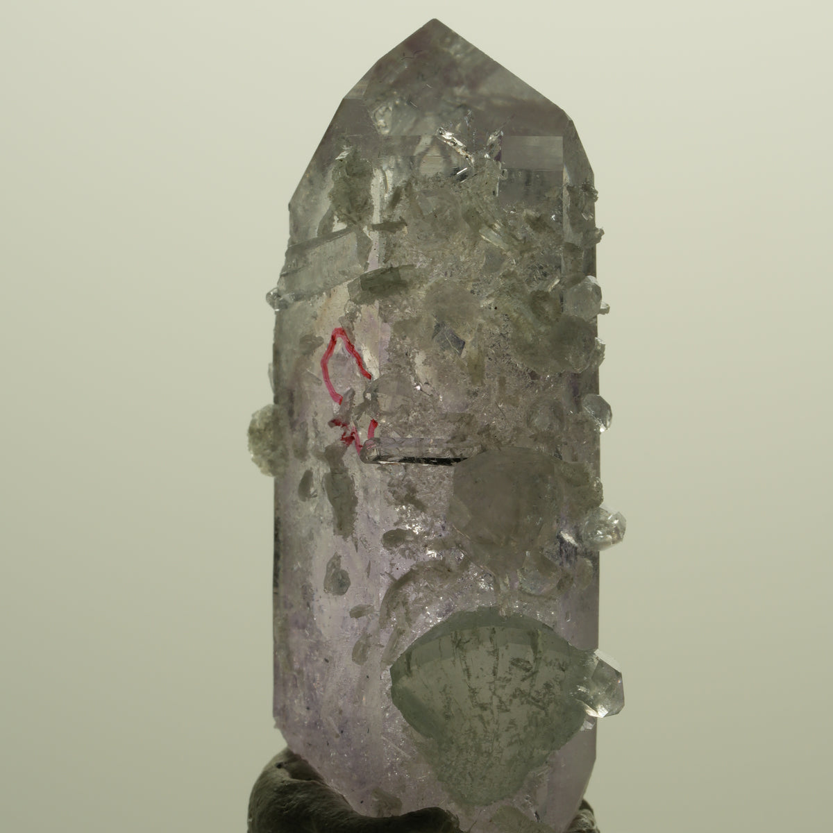 Enhydro Lemurian Phantom Amethyst, Analcim Prehnit 1x Blase Streep Mine Namibia 44*25*13mm #15232