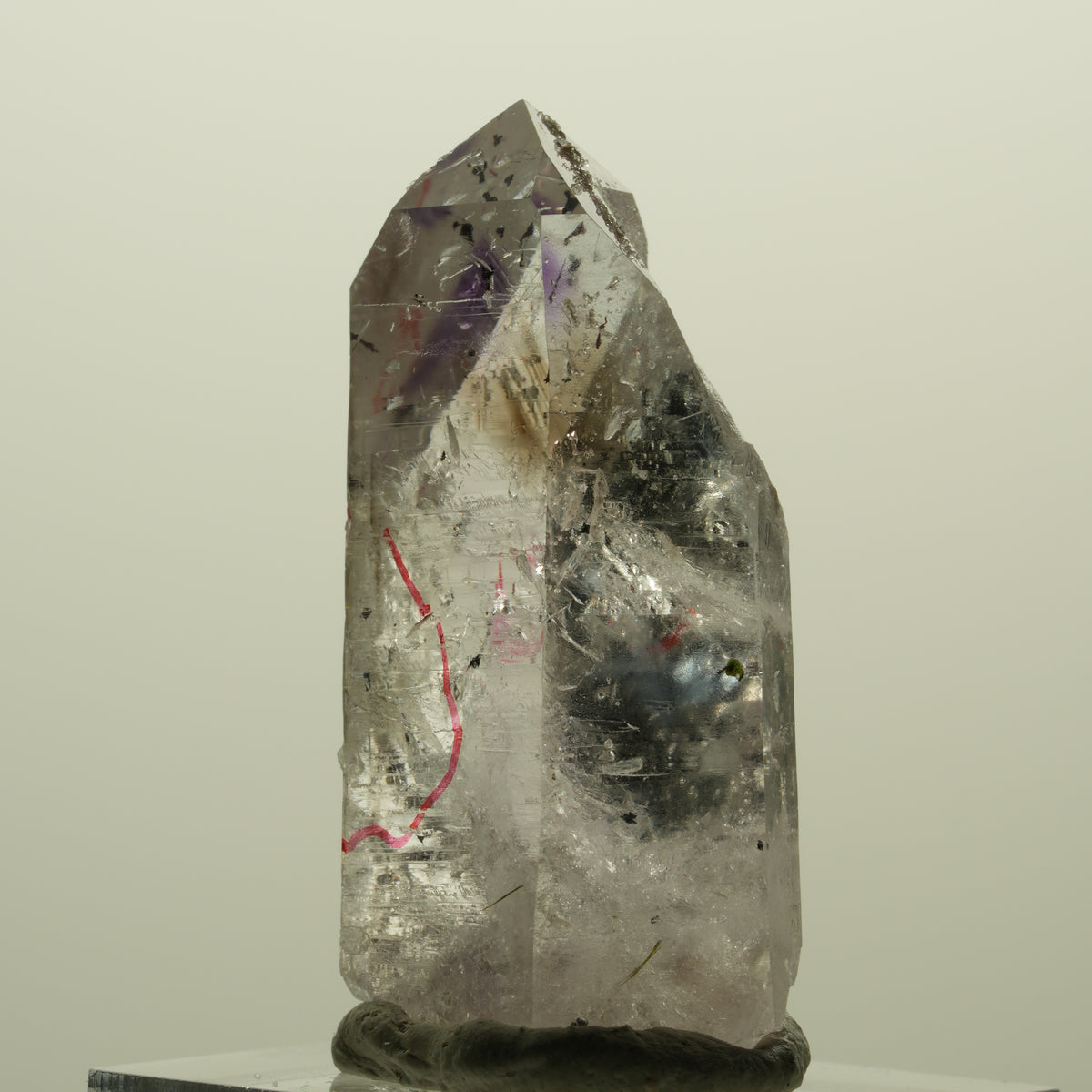 Enhydro Harlekin Skelett Phantom Amethyst Prehnit Epidot 2x Blase Streep Mine, Namibia 42*23*13mm #15233