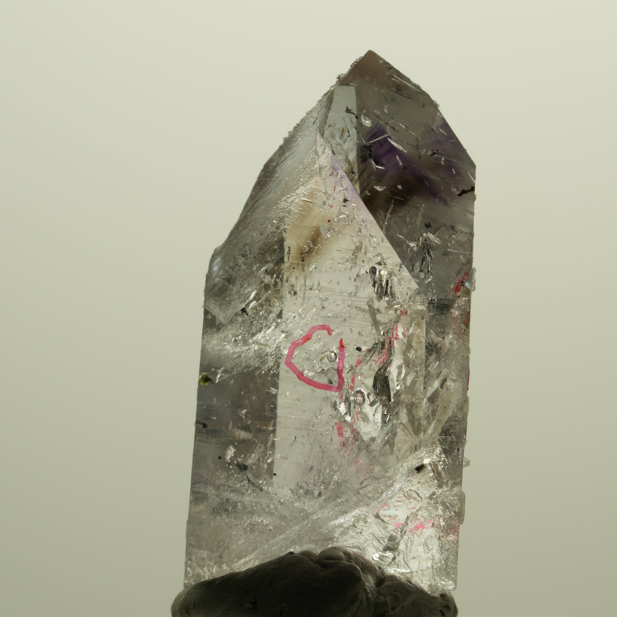 Enhydro Harlekin Skelett Phantom Amethyst Prehnit Epidot 2x Blase Streep Mine, Namibia 42*23*13mm #15233