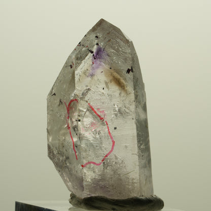 Enhydro Harlekin Skelett Phantom Amethyst Prehnit Epidot 2x Blase Streep Mine, Namibia 42*23*13mm #15233