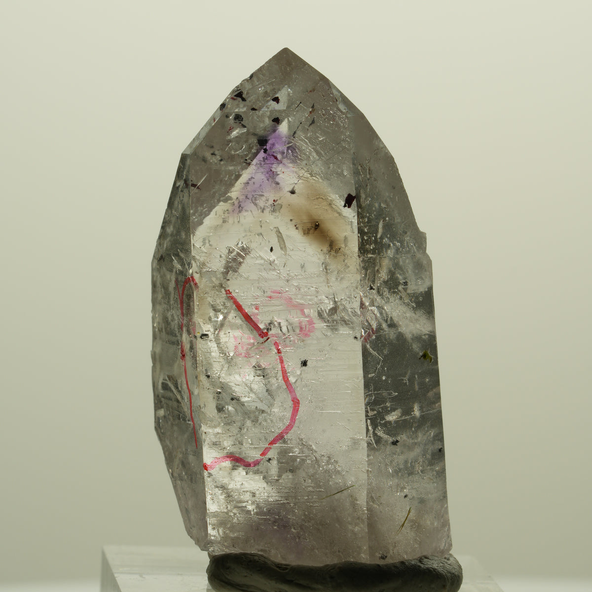 Enhydro Harlekin Skelett Phantom Amethyst Prehnit Epidot 2x Blase Streep Mine, Namibia 42*23*13mm #15233