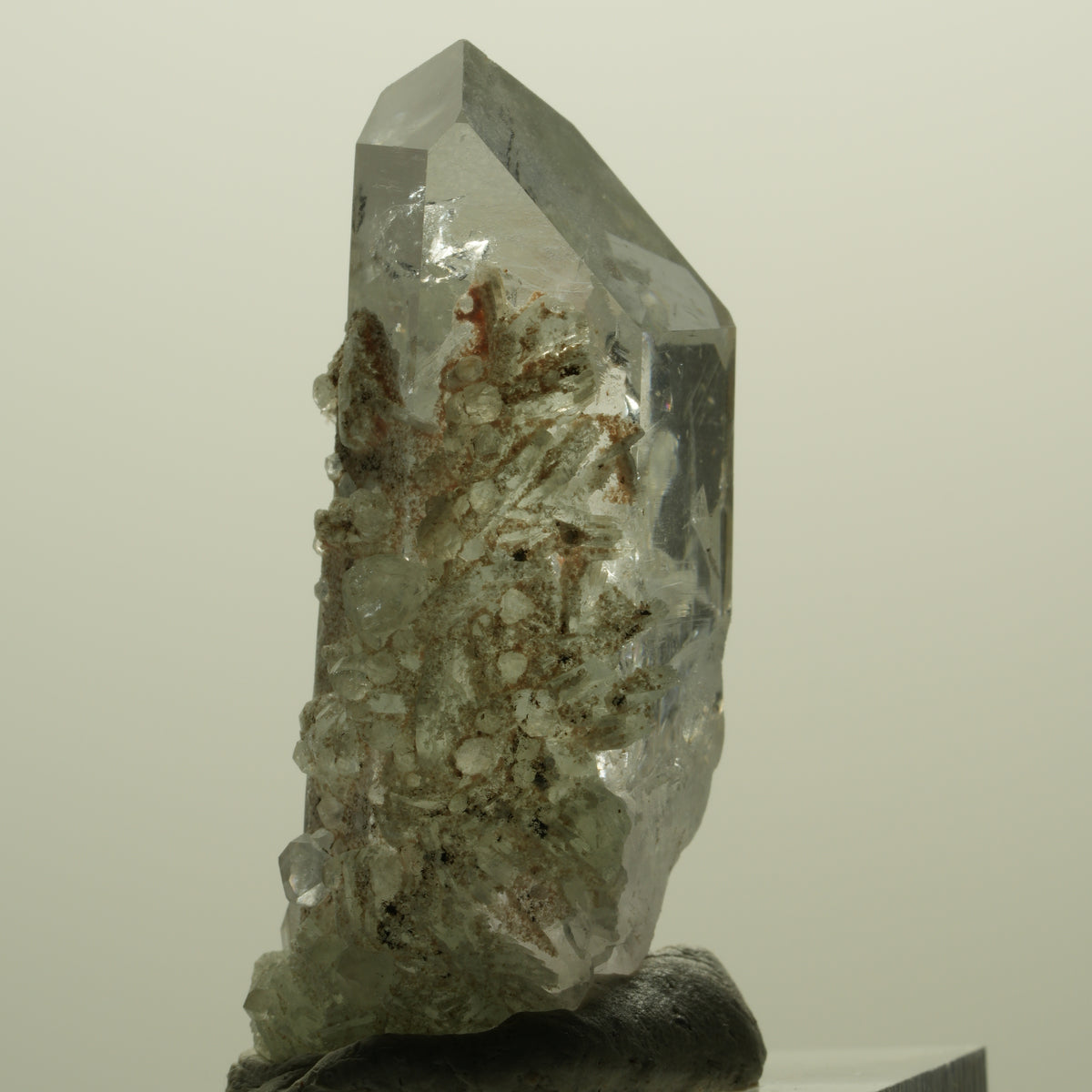 Skelett Phantom Amethyst mit Analcim, Prehnit Streep Mine, Namibia 43*21*16mm #15234