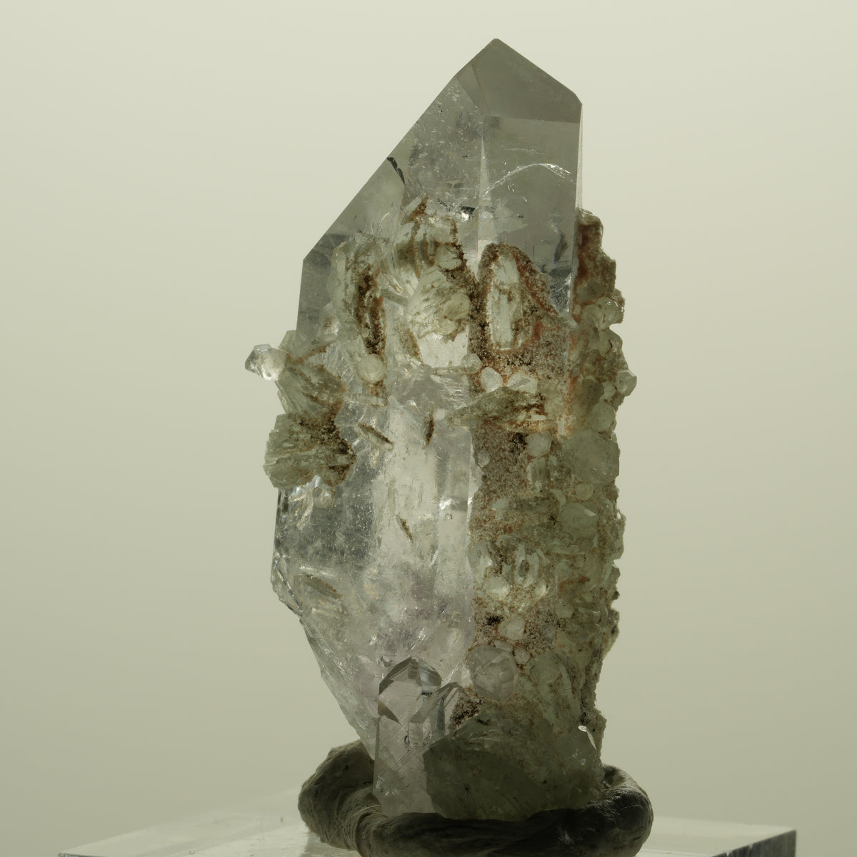 Skelett Phantom Amethyst mit Analcim, Prehnit Streep Mine, Namibia 43*21*16mm #15234