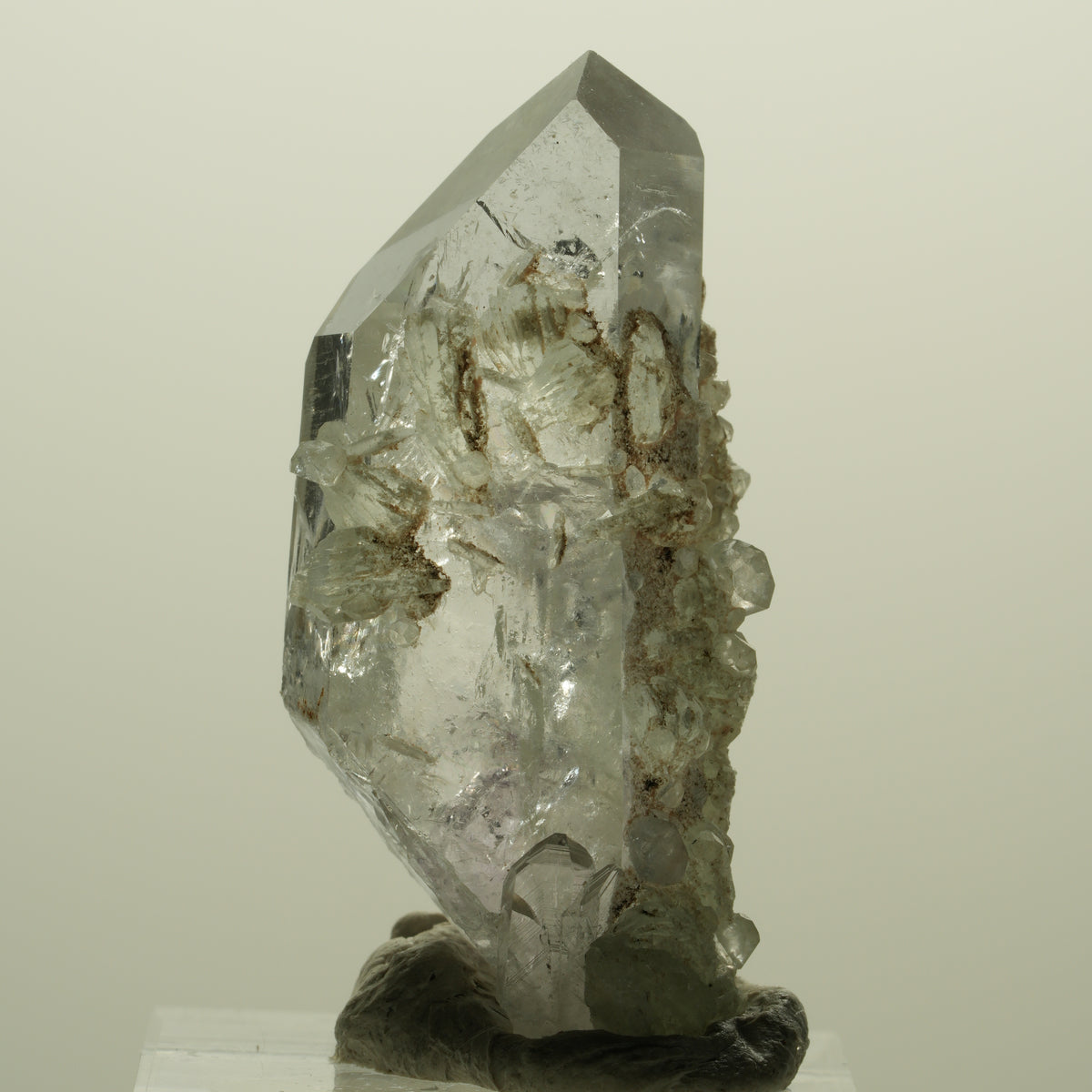 Skelett Phantom Amethyst mit Analcim, Prehnit Streep Mine, Namibia 43*21*16mm #15234