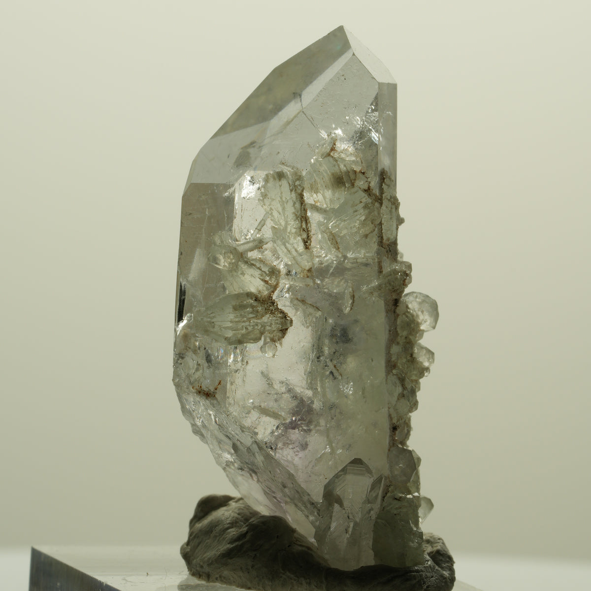 Skelett Phantom Amethyst mit Analcim, Prehnit Streep Mine, Namibia 43*21*16mm #15234
