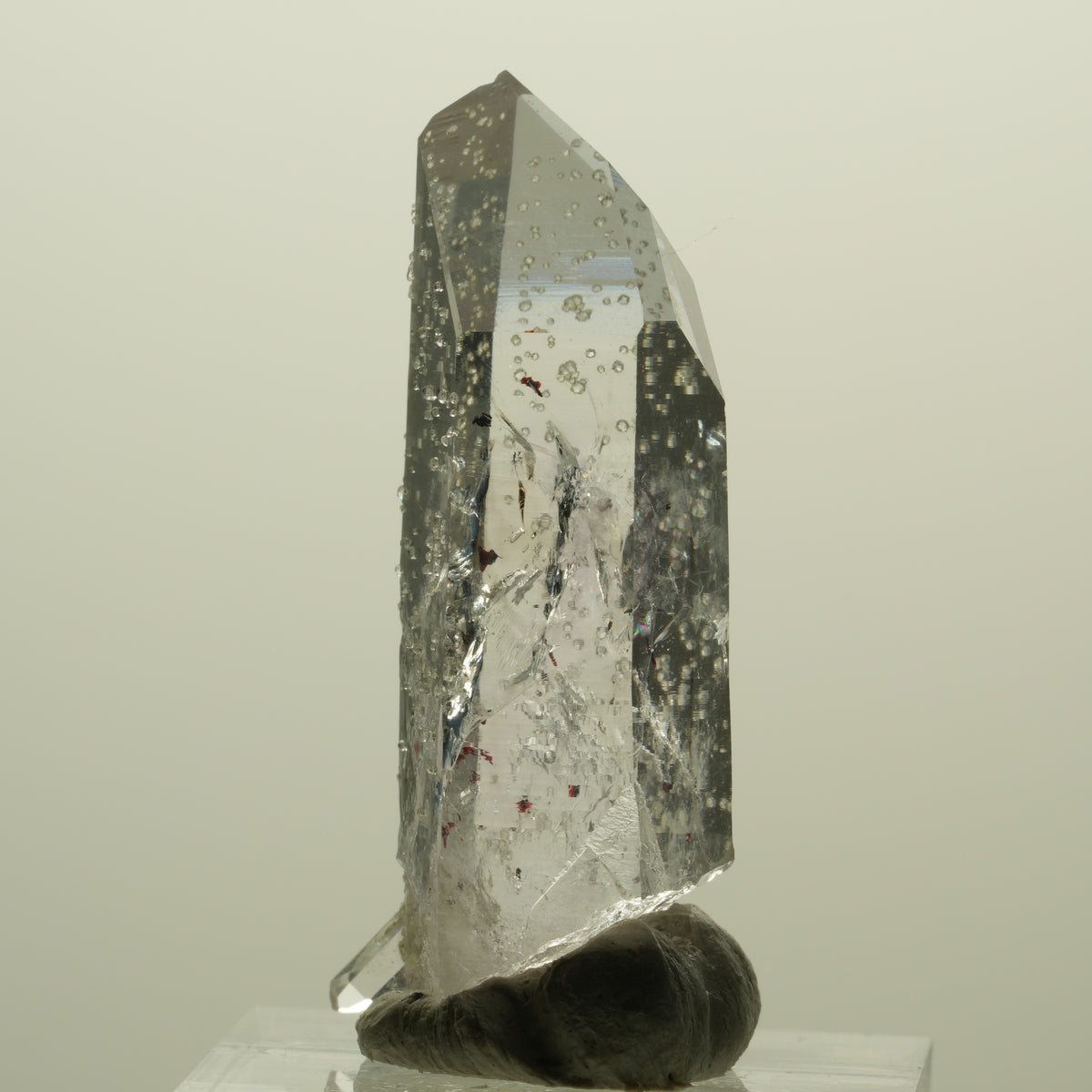 Harlekin Skelett Phantom Amethyst mit Analcim Streep Mine, Namibia 41*15*13mm #15235