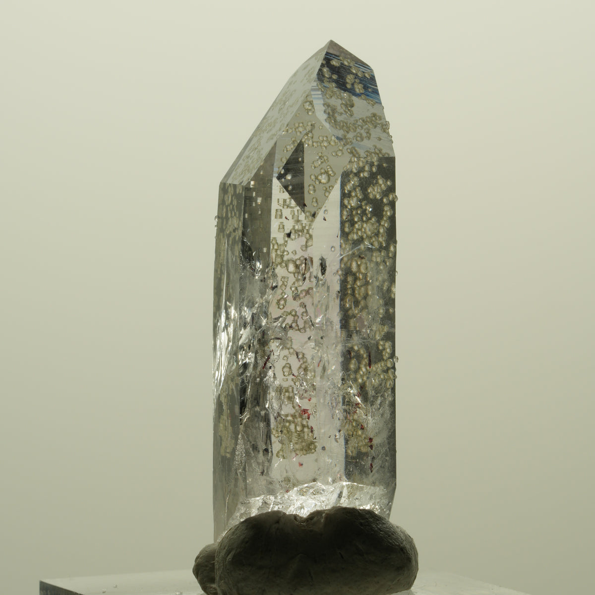 Harlekin Skelett Phantom Amethyst mit Analcim Streep Mine, Namibia 41*15*13mm #15235
