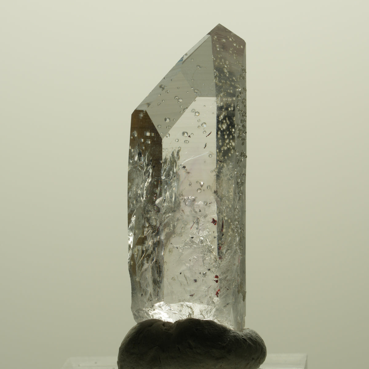 Harlekin Skelett Phantom Amethyst mit Analcim Streep Mine, Namibia 41*15*13mm #15235
