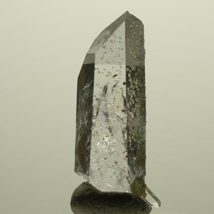 Harlekin Skelett Phantom Amethyst mit Analcim Streep Mine, Namibia 41*15*13mm #15235