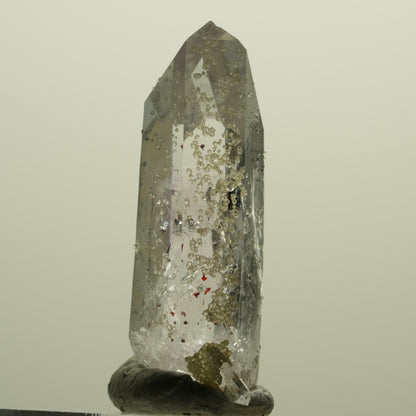Harlekin Skelett Phantom Amethyst mit Analcim Streep Mine, Namibia 41*15*13mm #15235