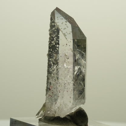 Harlekin Skelett Phantom Amethyst mit Analcim Streep Mine, Namibia 41*15*13mm #15235