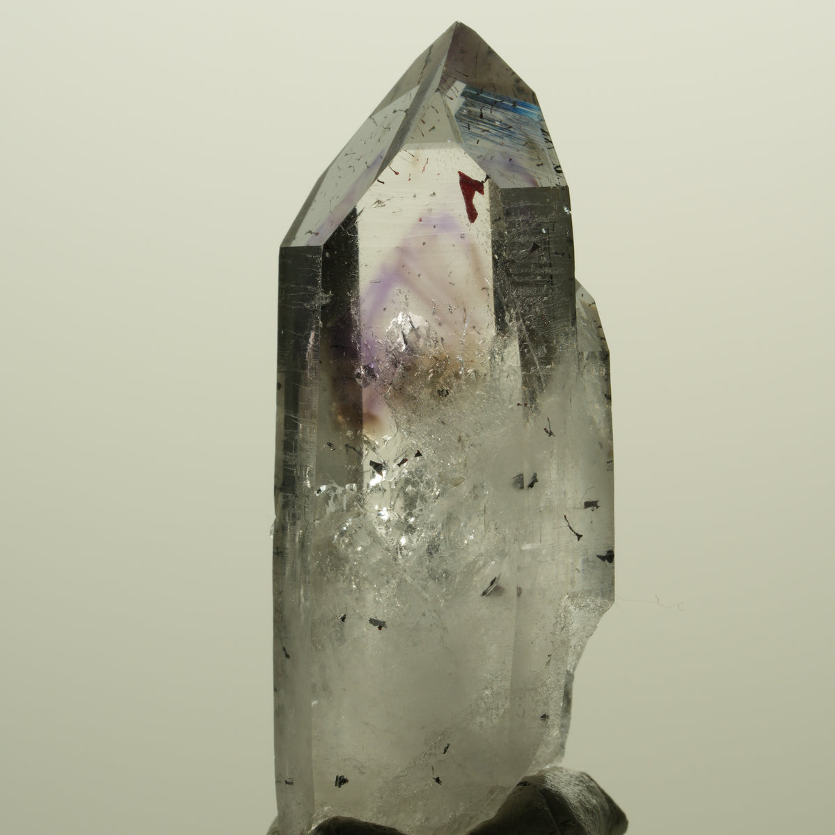 Harlekin Lemurian Skelett Phantom Amethyst Streep Mine, Namibia 48*21*17mm #15236