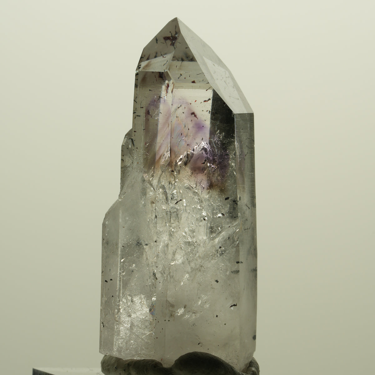 Harlekin Lemurian Skelett Phantom Amethyst Streep Mine, Namibia 48*21*17mm #15236