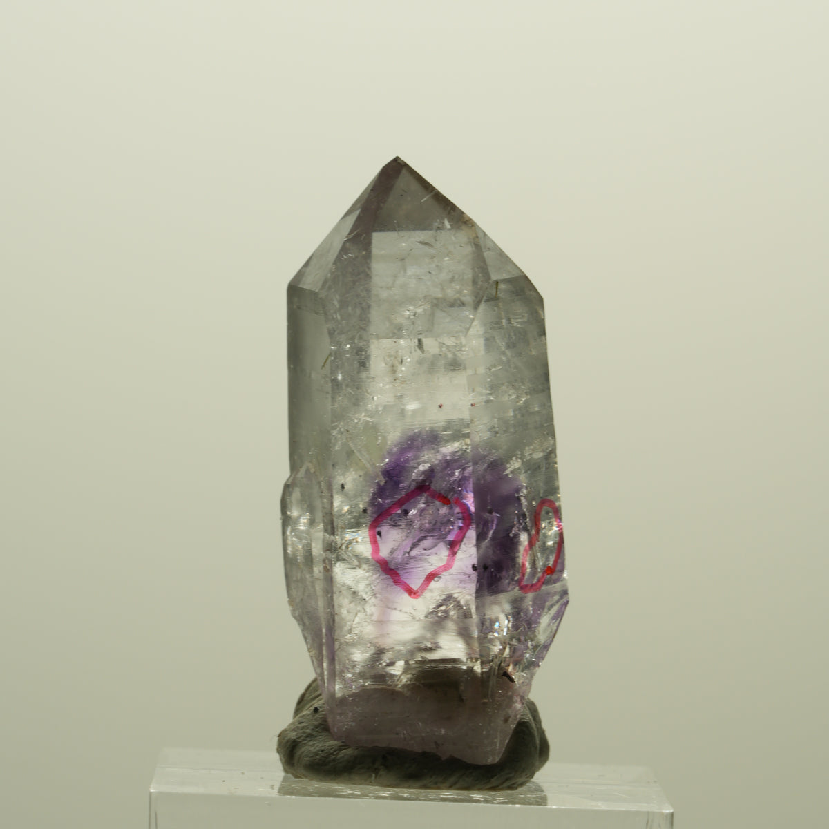 Enhydro Harlekin Phantom Amethyst Analcim Epidot Prehnit 2x Blase Streep Mine Namibia 37*17*18mm #15237