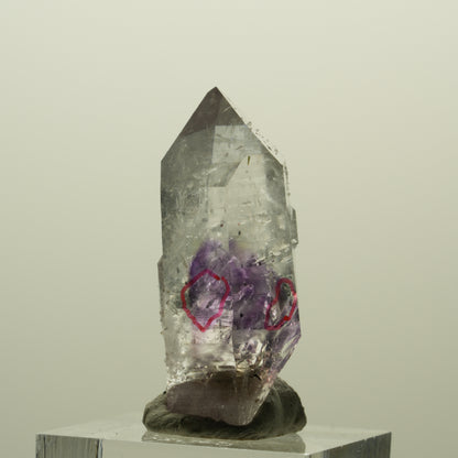 Enhydro Harlekin Phantom Amethyst Analcim Epidot Prehnit 2x Blase Streep Mine Namibia 37*17*18mm #15237