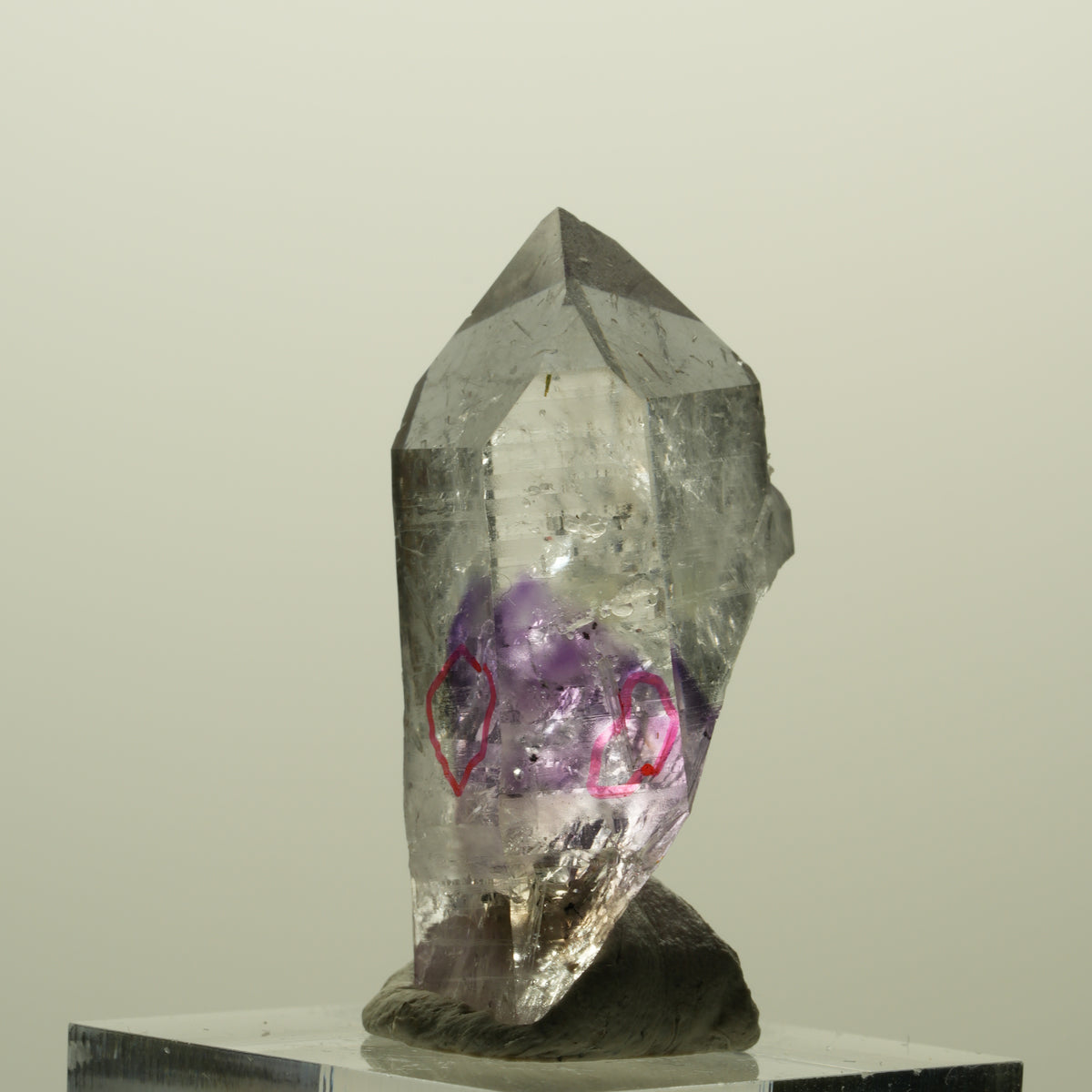 Enhydro Harlekin Phantom Amethyst Analcim Epidot Prehnit 2x Blase Streep Mine Namibia 37*17*18mm #15237