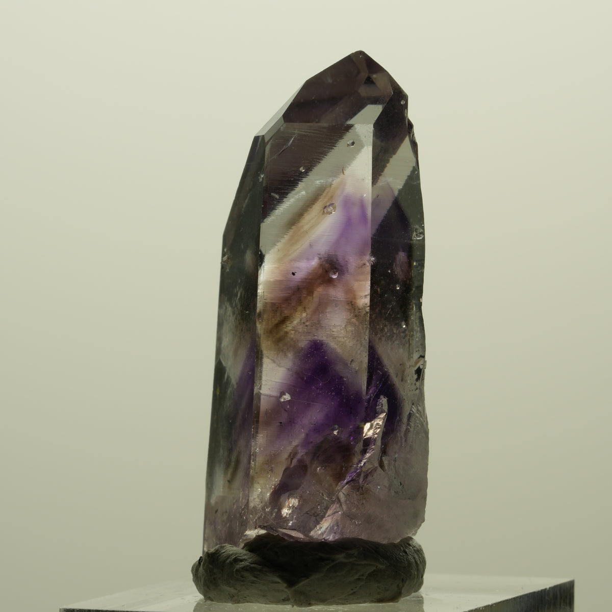 Lemurian Skelett Phantom Amethyst mit Analcim Streep Mine, Namibia 42*20*15mm #15239