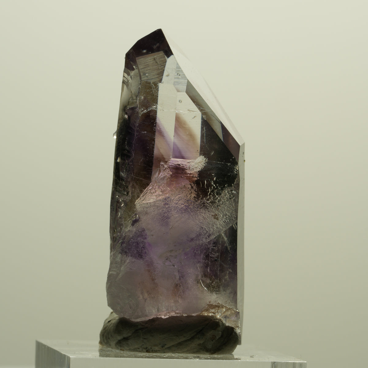 Lemurian Skelett Phantom Amethyst mit Analcim Streep Mine, Namibia 42*20*15mm #15239