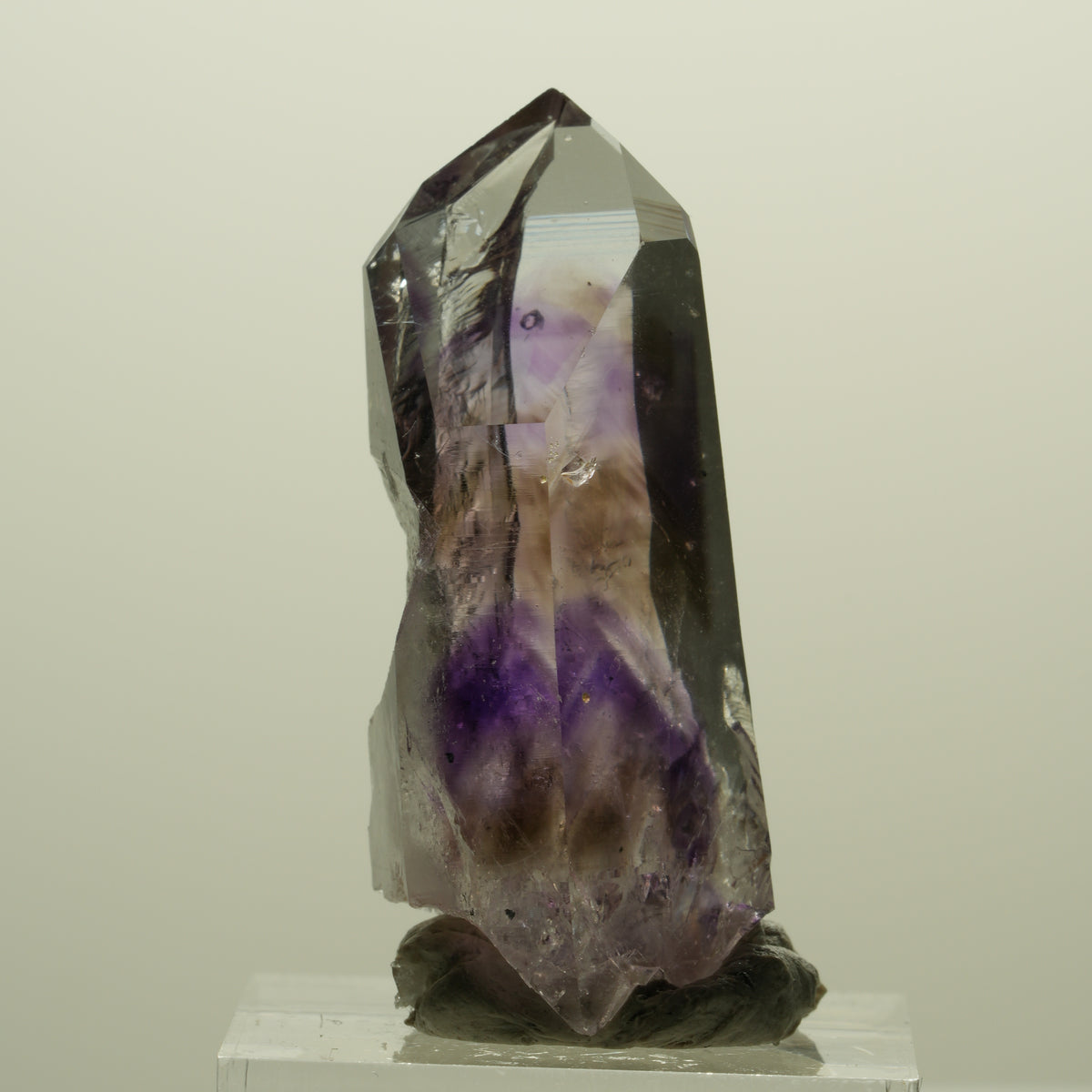 Lemurian Skelett Phantom Amethyst mit Analcim Streep Mine, Namibia 42*20*15mm #15239