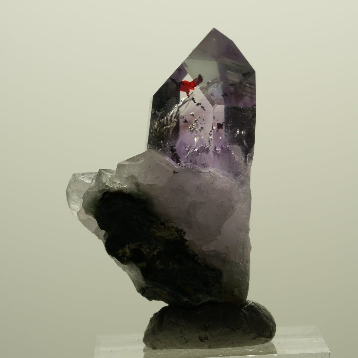 Harlekin Lemurian Skelett Phantom Amethyst, Epidot, Matrix Streep Mine, Namibia 40*32*17mm #15240