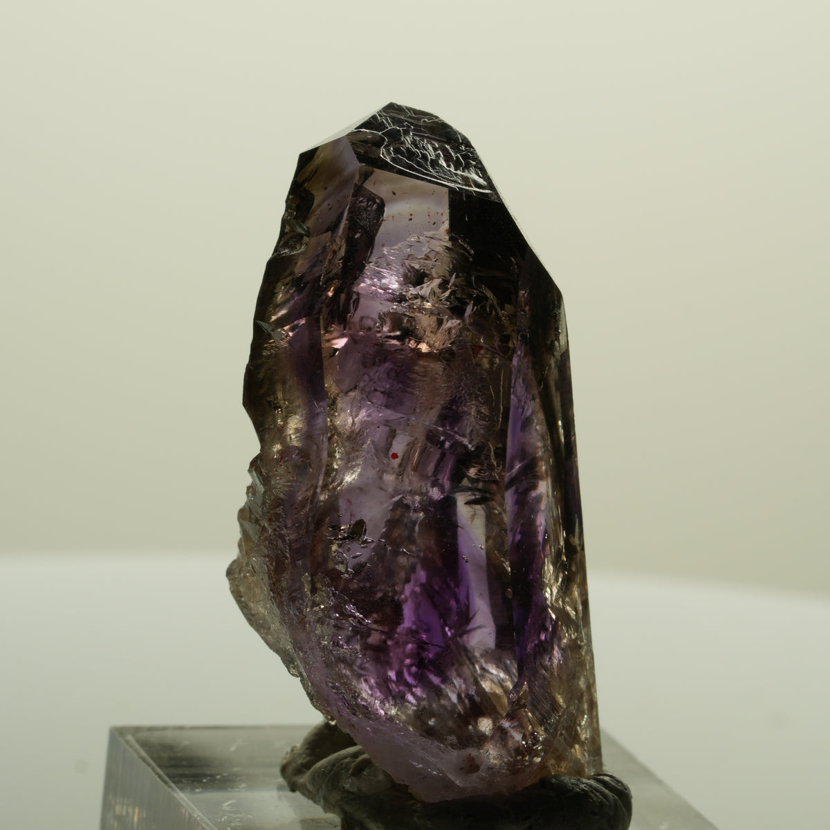 Seltene Skelett Phantom Amethyst Spitze Goboboseb, Namibia 41*21*18mm #15241