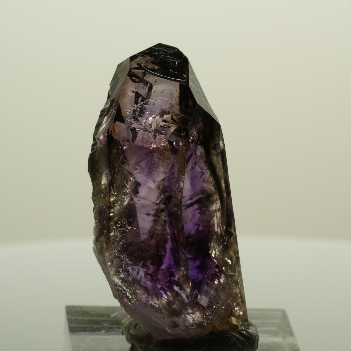 Seltene Skelett Phantom Amethyst Spitze Goboboseb, Namibia 41*21*18mm #15241