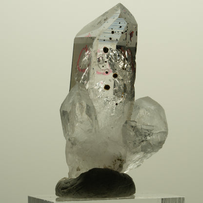 Enhydro Harlekin Lemurian Phantom Rauchquarz, 1x Blase Streep Mine, Namibia 45*26*15mm #15242