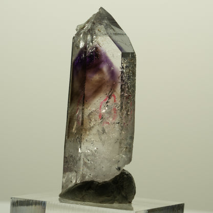 Enhydro Skelett Phantom Amethyst, Hämatit Prehnit 1x Blase Streep Mine Namibia 43*16*13mm #15243