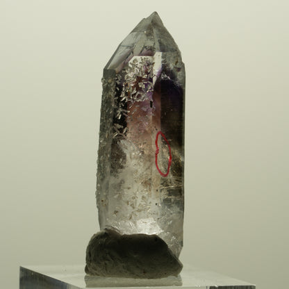 Enhydro Skelett Phantom Amethyst, Hämatit Prehnit 1x Blase Streep Mine Namibia 43*16*13mm #15243