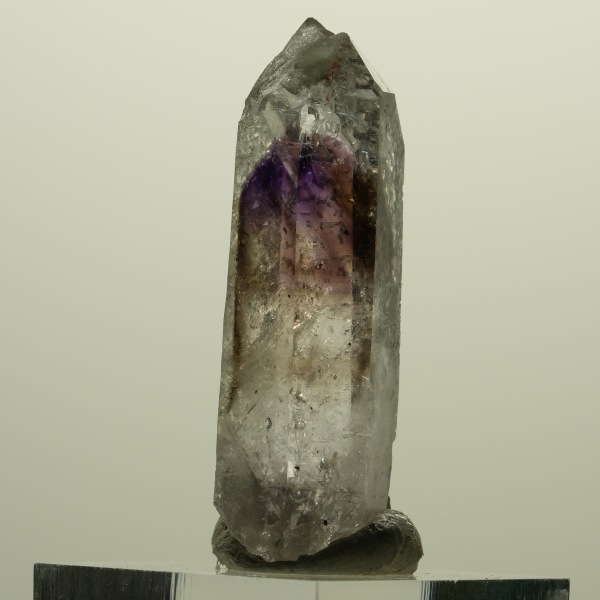 Enhydro Skelett Phantom Amethyst, Hämatit Prehnit 1x Blase Streep Mine Namibia 43*16*13mm #15243