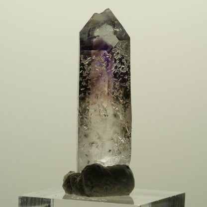Enhydro Skelett Phantom Amethyst, Hämatit Prehnit 1x Blase Streep Mine Namibia 43*16*13mm #15243