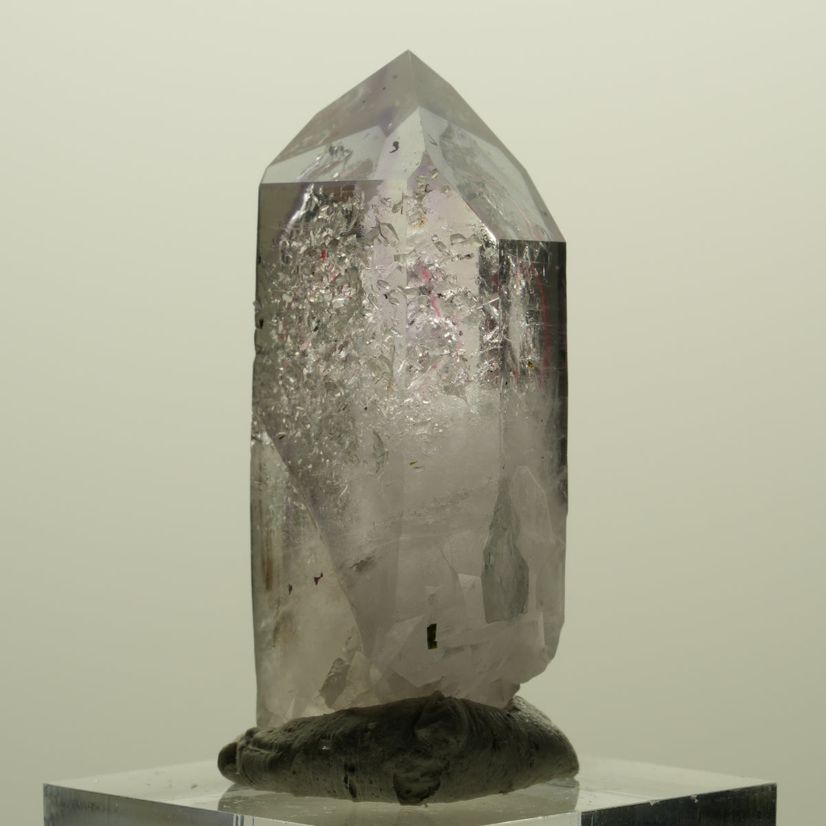 Enhydro Harlekin Skelett Phantom Amethyst, Prehnit, Epidot Streep Mine, Namibia 41*21*15mm #15245