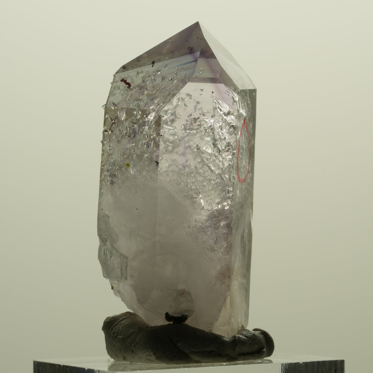 Enhydro Harlekin Skelett Phantom Amethyst, Prehnit, Epidot Streep Mine, Namibia 41*21*15mm #15245