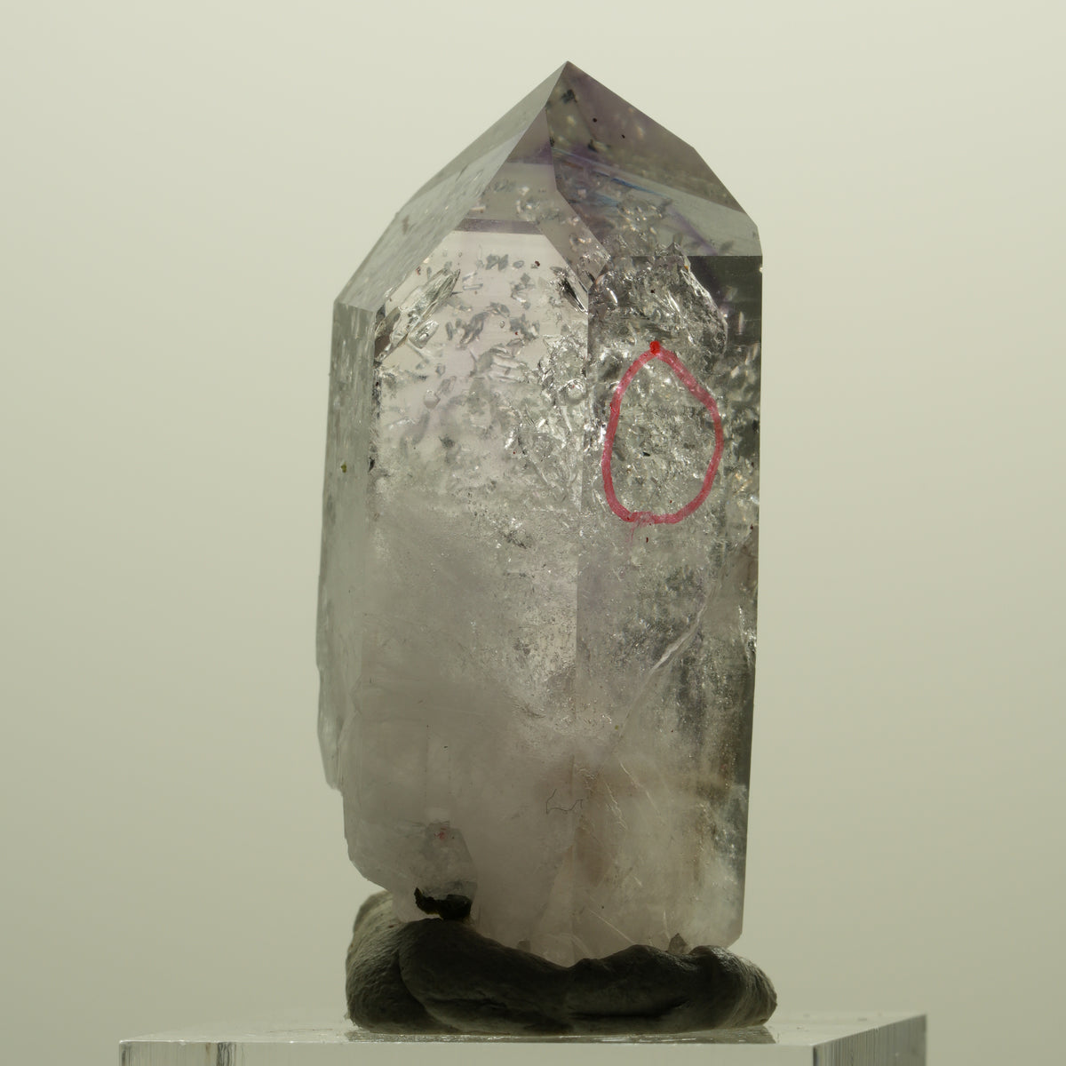 Enhydro Harlekin Skelett Phantom Amethyst, Prehnit, Epidot Streep Mine, Namibia 41*21*15mm #15245