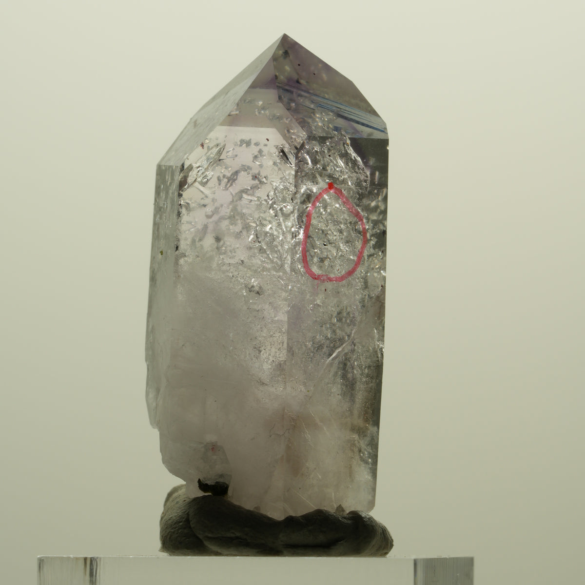 Enhydro Harlekin Skelett Phantom Amethyst, Prehnit, Epidot Streep Mine, Namibia 41*21*15mm #15245