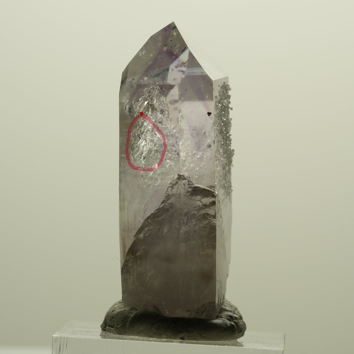 Enhydro Harlekin Skelett Phantom Amethyst, Prehnit, Epidot Streep Mine, Namibia 41*21*15mm #15245