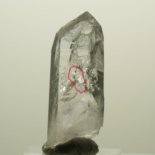 Enhydro Lemurian Skelett Phantom Amethyst, Hämatit 1x Blase Streep Mine Namibia 44*20*15mm #15246
