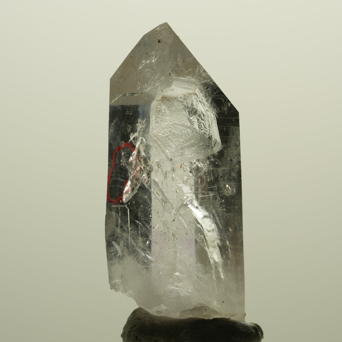 Enhydro Lemurian Skelett Phantom Amethyst, Hämatit 1x Blase Streep Mine Namibia 44*20*15mm #15246