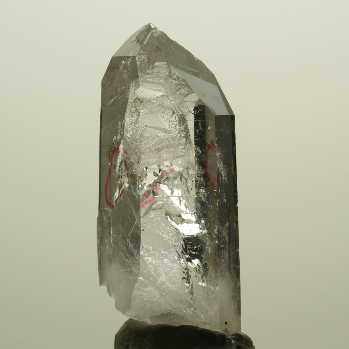 Enhydro Lemurian Skelett Phantom Amethyst, Hämatit 1x Blase Streep Mine Namibia 44*20*15mm #15246
