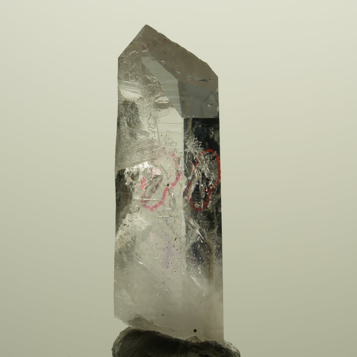 Enhydro Lemurian Skelett Phantom Amethyst, Hämatit 1x Blase Streep Mine Namibia 44*20*15mm #15246