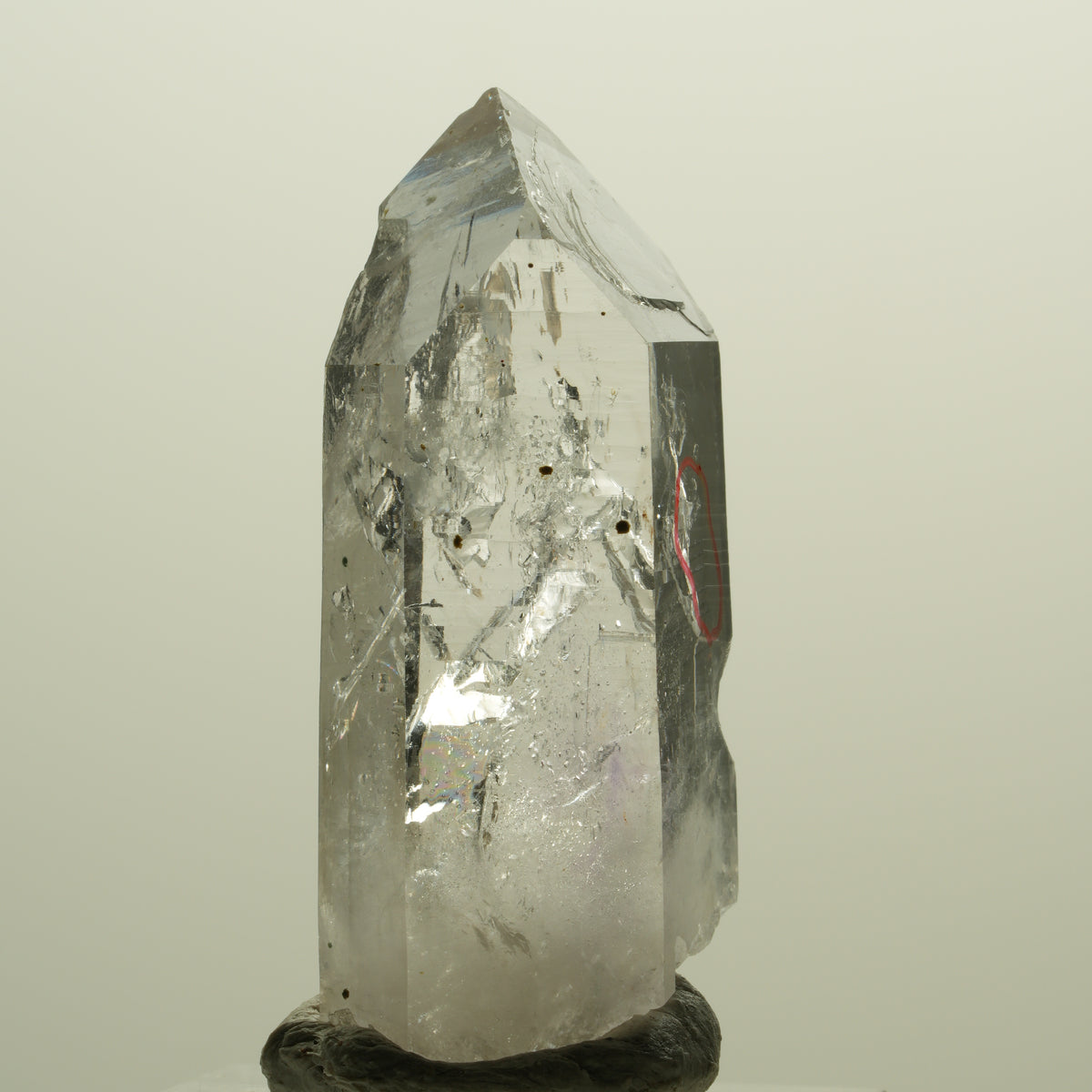 Enhydro Lemurian Skelett Phantom Amethyst, Hämatit 1x Blase Streep Mine Namibia 44*20*15mm #15246