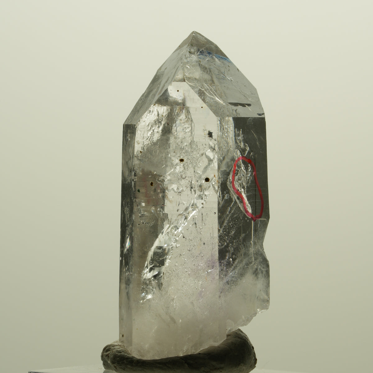 Enhydro Lemurian Skelett Phantom Amethyst, Hämatit 1x Blase Streep Mine Namibia 44*20*15mm #15246