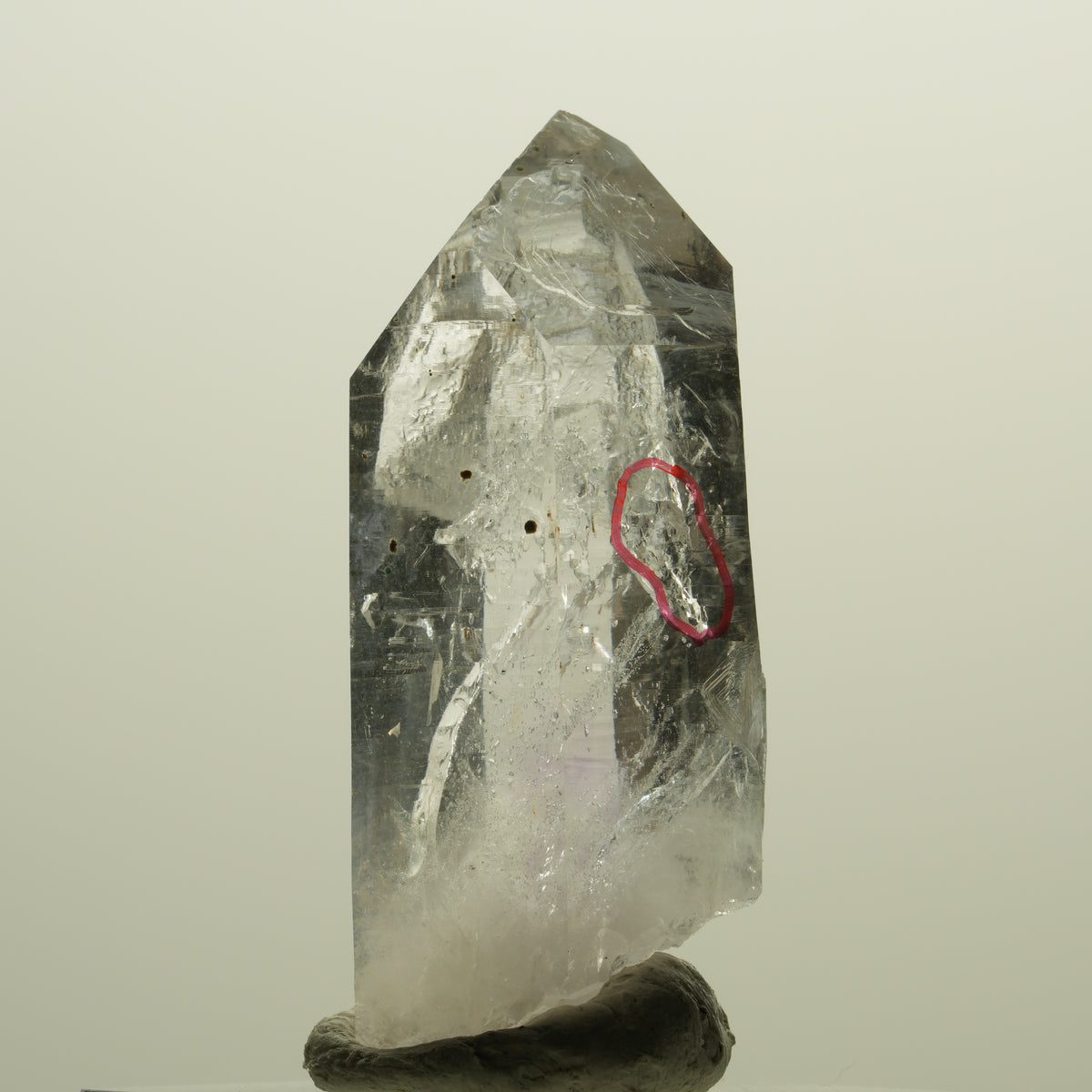 Enhydro Lemurian Skelett Phantom Amethyst, Hämatit 1x Blase Streep Mine Namibia 44*20*15mm #15246